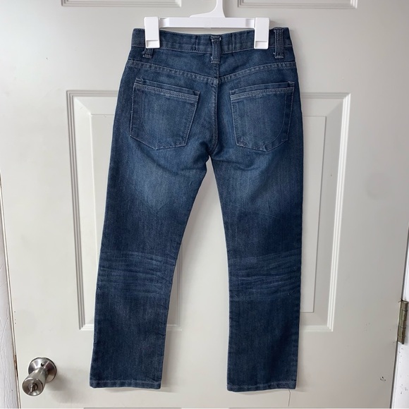 Paper Denim & Cloth Boys Dark Denim Adjustable Waist Straight Jeans size 8 - Picture 2 of 9